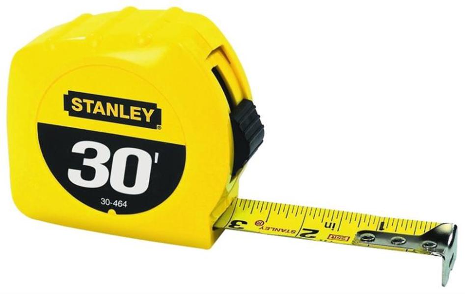 STANLEY TOOLS 30-464 Measuring Tape 1 In x 30 Ft Steel Yellow