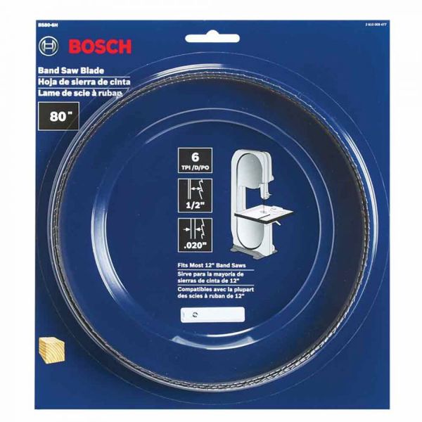 BOSCH BS5912-6H Heavy Duty Band Saw Blade 59-1/2 In 3/8 In 6 TPI for Wood