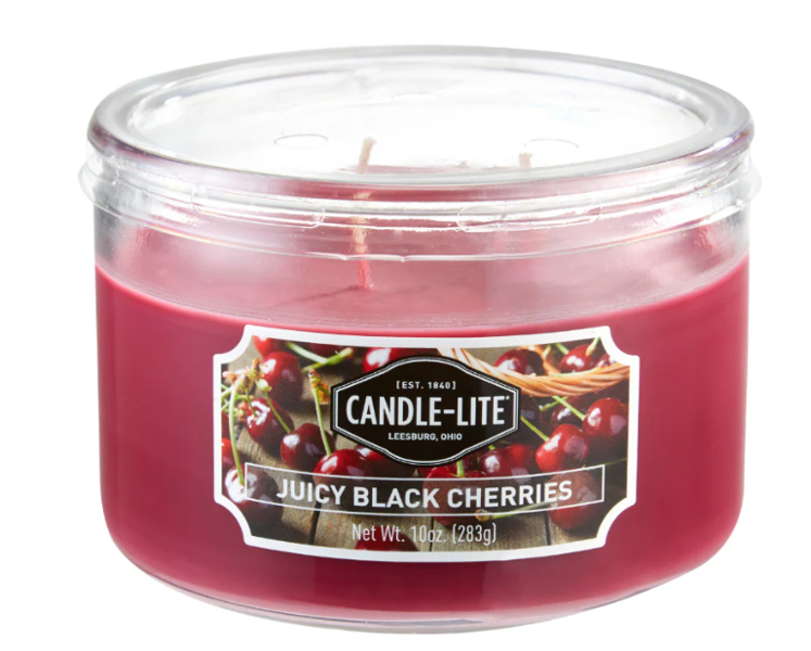 CANDLE-LITE COMPANY 1879565 Candle Jar 10 Oz 3 Wick Black