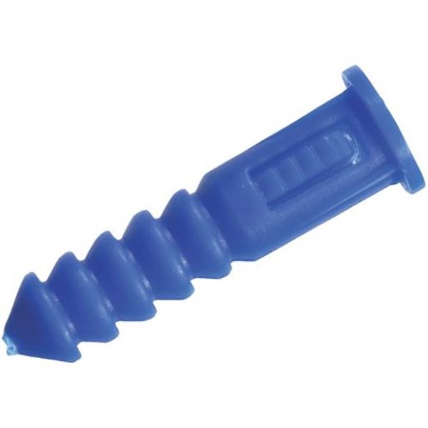 Hillman Group 373517 Anchor Kit 8-10-12X1.2 Plastic Pan Head Ribbed Blue with Screw