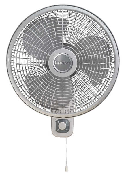 Lasko Metal Products M16900 Wall Mount Oscillating Fan Gray White 3 Speed