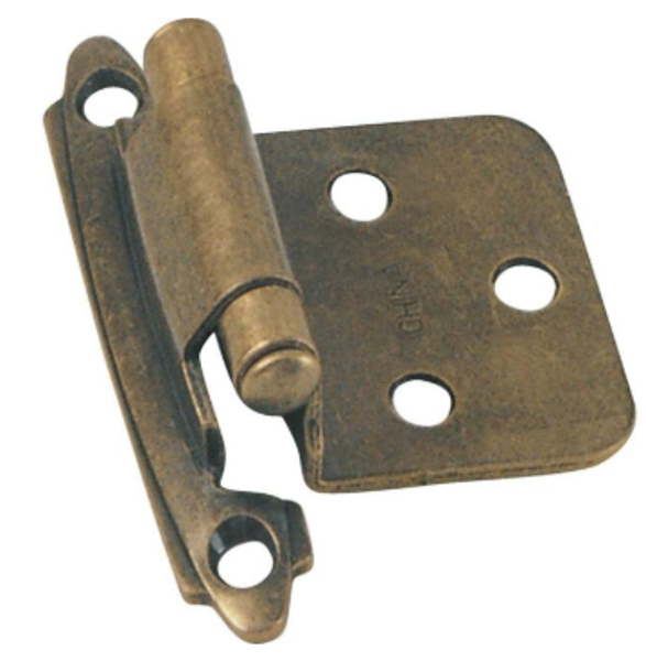 Laurey 28705 Hinge No Inset Brass Self Closing Antique