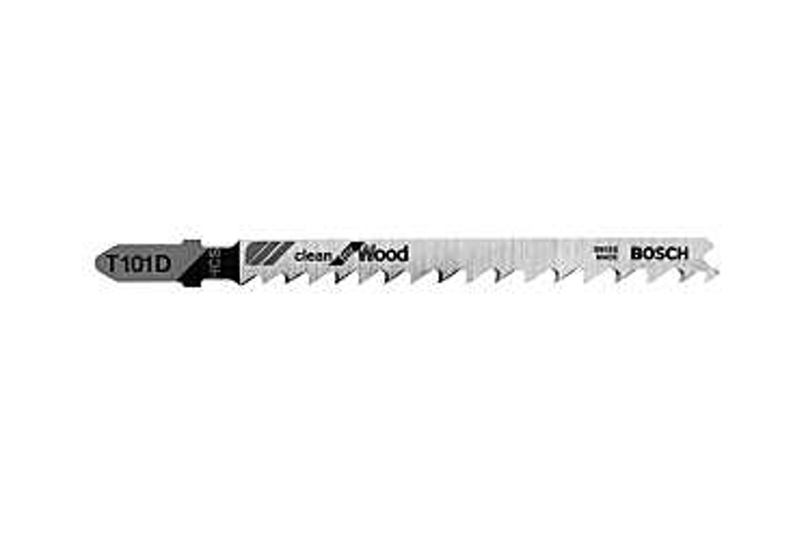 Bosch T101D Jigsaw Blade 4 In 6 TPI 5 Pack Clean for Wood T-Shank
