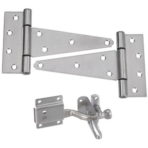 National Hardware N343-434 Gate Kit 3 Piece Stainless Steel Silver