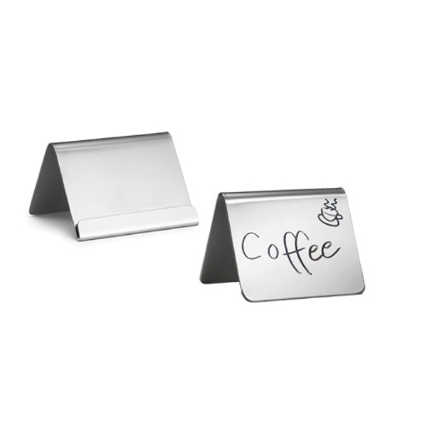 Tablecraft B17 Card Holder 2.5 In X 2 In Stainless Steel With Lip