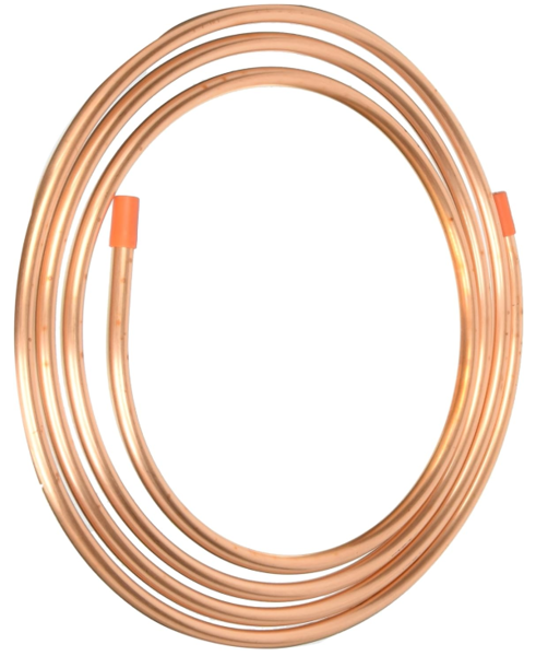 Mueller D06010P Refrigeration Tubing 3/8 In x 10 Ft Copper Short Coil