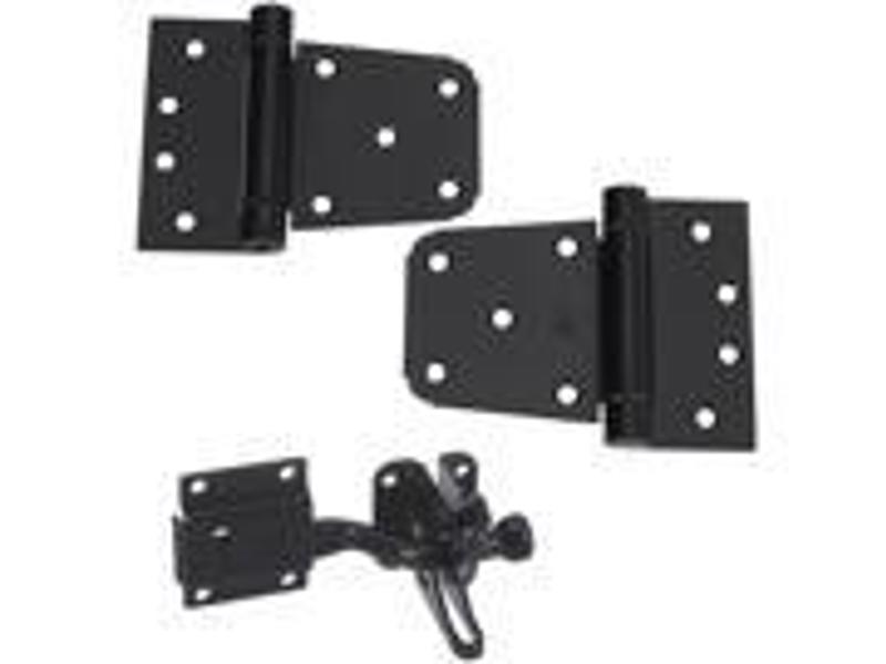 National Hardware N343-475 Self Closing Steel Gate Black