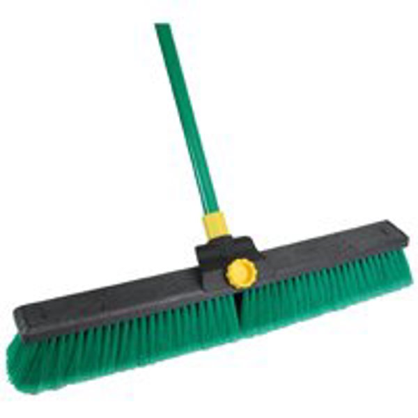 Quickie Manufacturing 00628 Push Broom 18 In Indoor and Outdoor Fiber