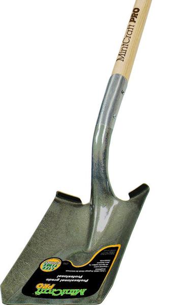 Mintcraft 34462 Square Point Shovel 14 Ga Steel 48 In Wood Handle