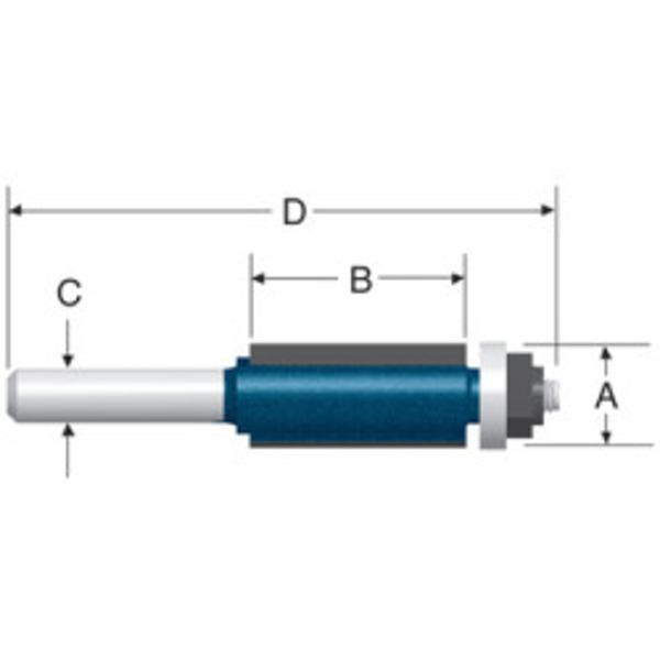 S-B POWER TOOL COMPANY 85441MC Router Bit 1 In Flute Double Carbide Tipped