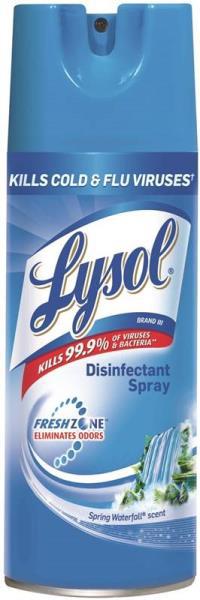 LYSOL K02845 Disinfectant Spray 12 Oz Spring Waterfall