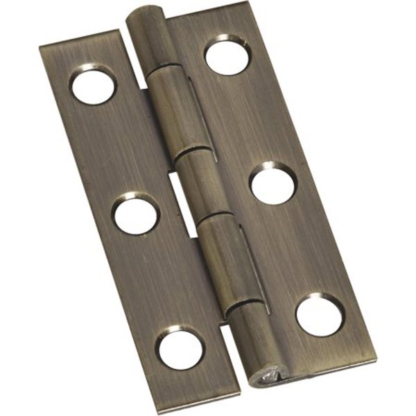 National Hardware N211-243 Narrow Hinge 2 In Decorative Door Leaf Antique Brass