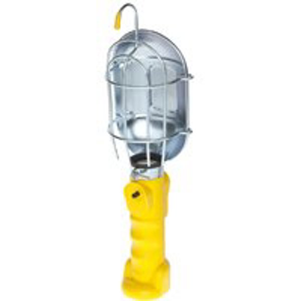 POWERZONE ORTL010606 Work Light 75 Watts 12 Amps with Metal Guard and Single Outlet Incandescent
