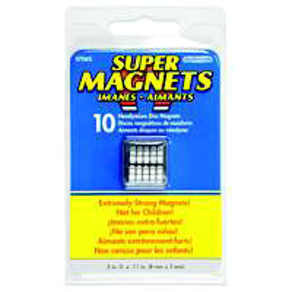 Master Magnetics 07045 Super Magnetic Disc 10 Pc Neodymium