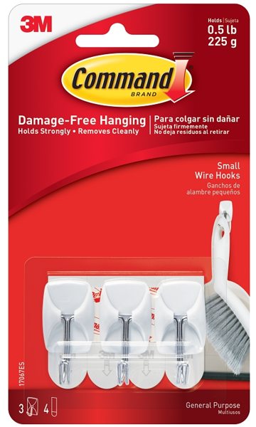 3M Command Medium Utensil Hook White For Hanging Kitchen Utensils