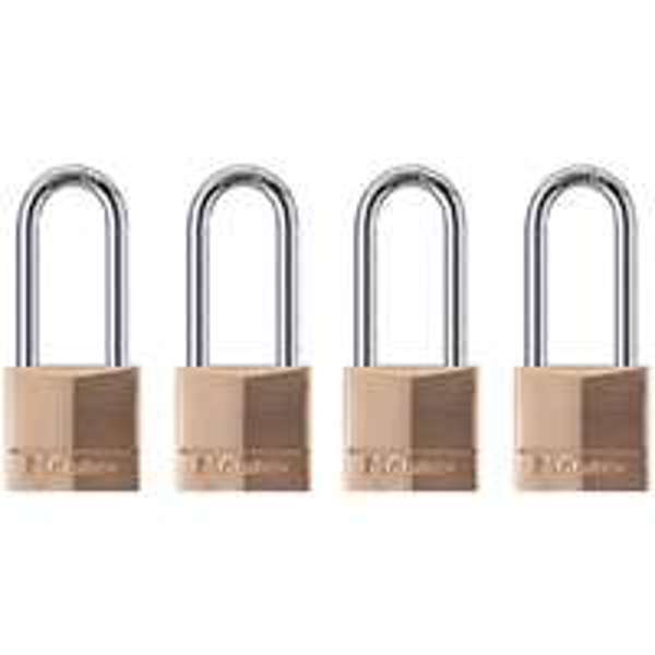 Master Lock 140QLH Solid Brass Padlock 2 In Height 13/16 In Width Brass