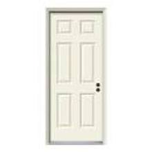 6 Panel Steel Prehung Door Left Hand