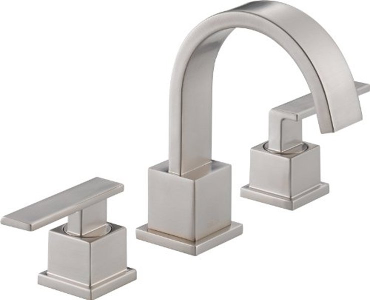 Delta Faucet 3553LF-SS Lavatory Faucet Stainless Steel 8 In Widespread
