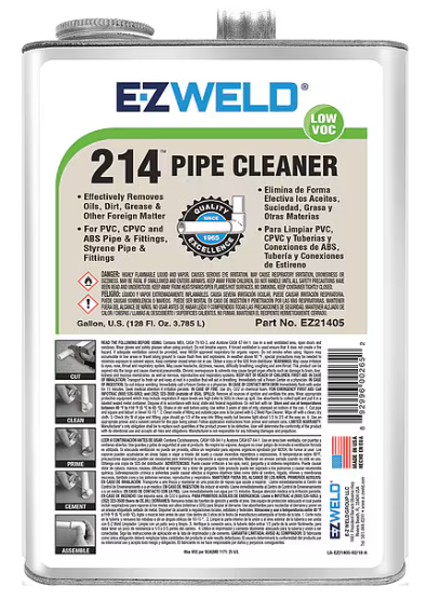 EZ WELD EZ21405 PVC Cleaner 1 Gal Clear