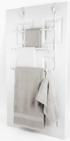 Kennedy International 4041 Towel Rack Over The Door White