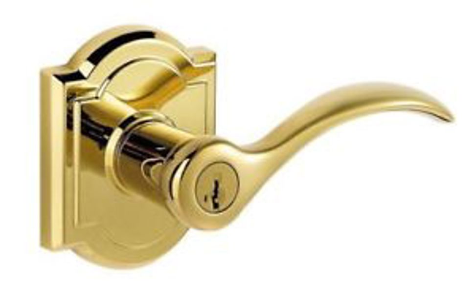 Baldwin 93540-012 Tobin SmartKey Entry Lever Polished Brass