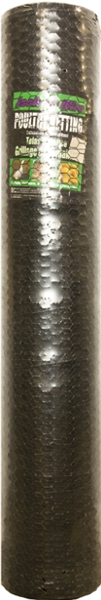 Jackson Wire FPN 160BLK-FT Poultry Netting 150 Ft 60 In 20 Gauge 1 In Mesh Galvanized Black