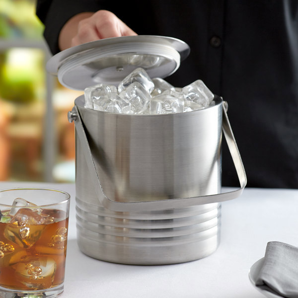 Tablecraft RIB76 Double Wall Ice Bucket Stainless Steel