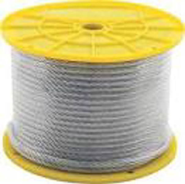 MIBRO 500162 Aircraft Cable 3/32 In Galvanized 500 Ft