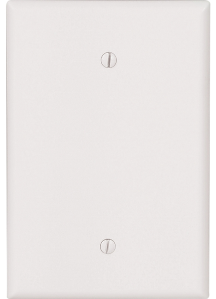 Eaton 2729W Box Wallplate 1 Gang Blank Thermoset Over White