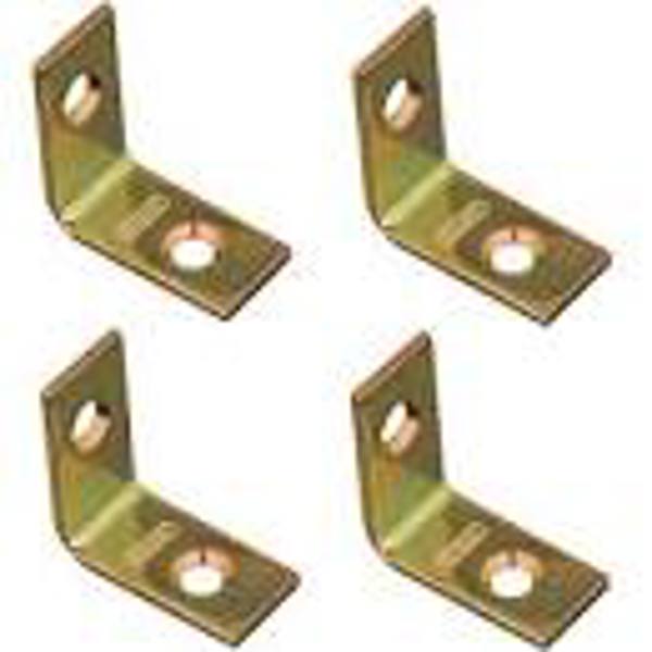 National Hardware N190-819 Corner Brace Steel 1x1-1/2 Brass