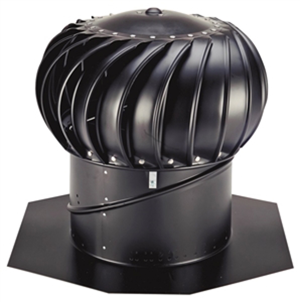 Lomanco, Inc. BIB12B Turbine Vent Black Aluminum 110 MPH