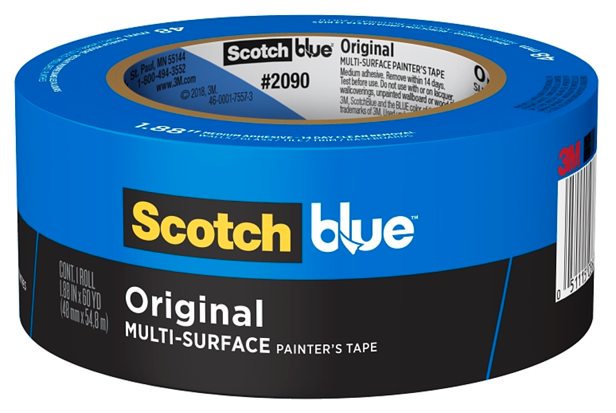3M 2090-48A Blue Masking Tape 60 Yd X 1.88 In Crepe Paper