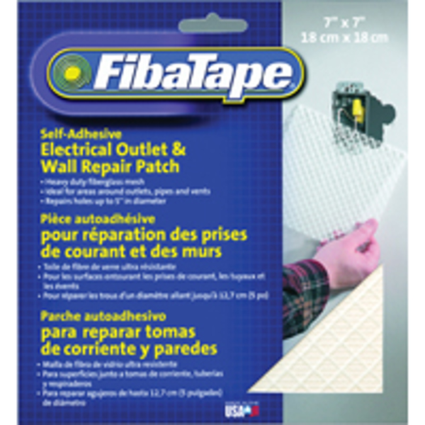 Saint-Gobain Adfors FDW6503-U Outlet Patch 7 X 7 White Fiberglass Electrical Quadra-Mesh Fibatape