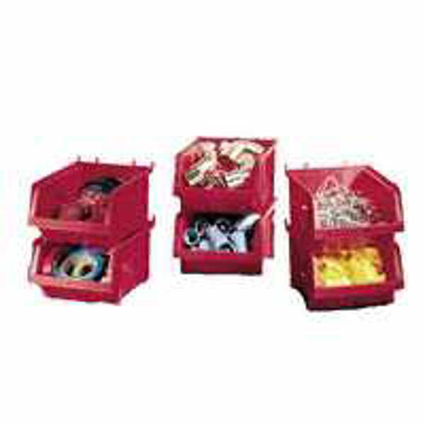Stack On Products Company Bin Storage 6 Pack Red