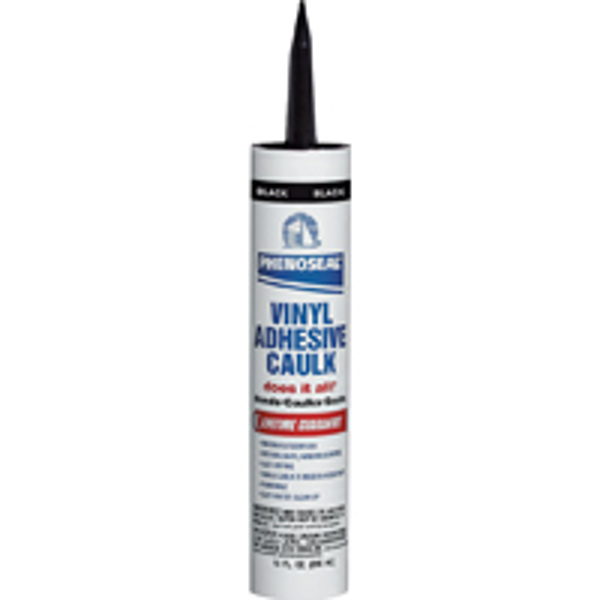 DAP INC 06102/102BL Black Caulk 10 Oz Vinyl Adhesive 48 Hr Curing