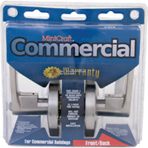 Mintcraft Y360CV Lever Entry Lockset Reversible Keyed Different Solid Brass Satin Stainless Steel