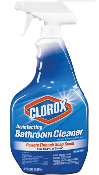 Clorox 08033 Bathroom Cleaner 30 Oz Disinfecting Clear Liquid Citrus