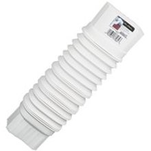 37084 Flexible Front Side Gutter Elbow 8-18 In White