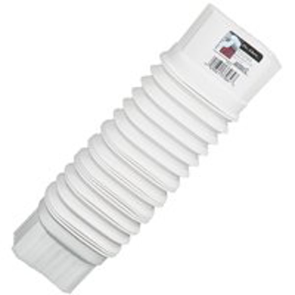 Amerimax Home Products 37084 Flexible Front Side Gutter Elbow 8-18 In White