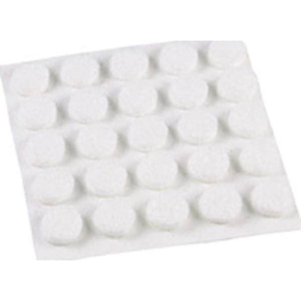 Shepherd Hardware 9957 Medium Duty Round Furniture Pads White