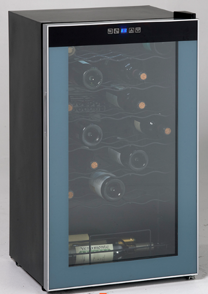 Avanti Products WC34N2P Freestanding Wine Chiller 34 Bottle Black Cabinet with Glass Door Auto Defrost Black