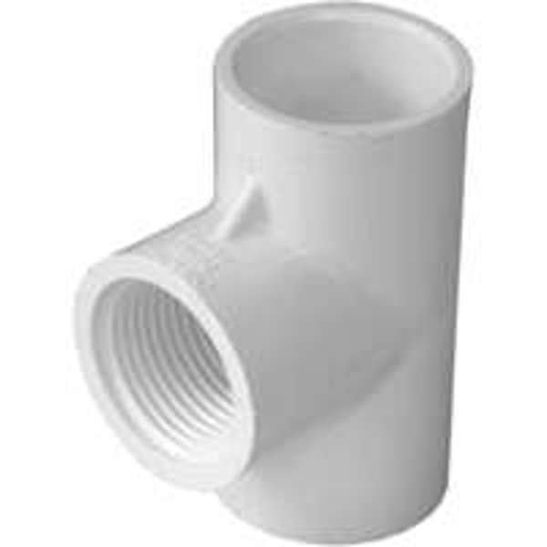 Genova Products 31457 PVC Tee 3/4 In Slip X Slip X FIP Schedule 40