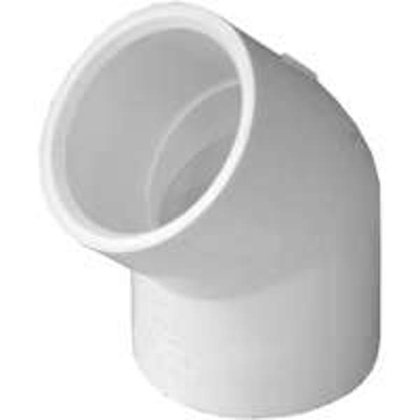 LASCO 30610 1 In PVC 45 Degree Elbow Schedule 40
