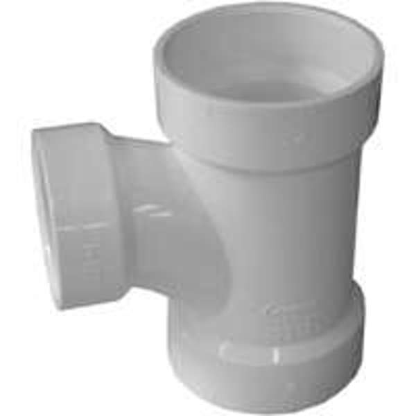 IPEX USA LLC-CANPLAS 71121 Reducing Sanitary Hub 2x2x1-1/2 In Sch 40 PVC Red