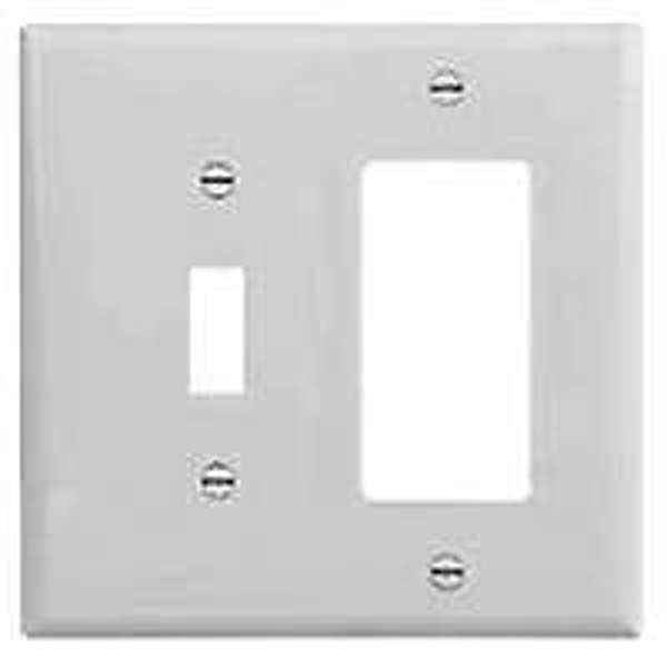 EATON-COOPER WIRING Plate Wall Combo 2-Gang White Toggle/Rocker White