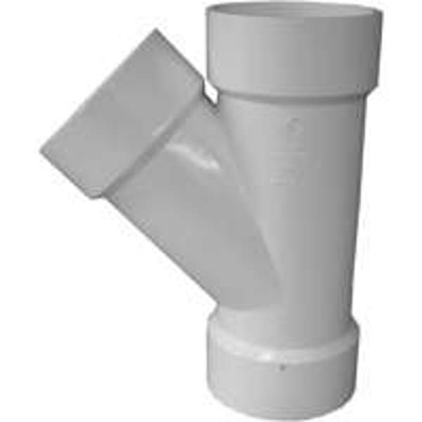 Genova Products 71030 Schedule 40 PVC DWV Wye Hub 3 In