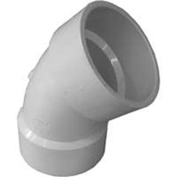 IPEX USA LLC-CANPLAS 192503 3 In PVC DWV Elbow Sanitary 45 Degree Schedule 40