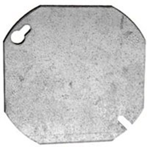 RACO 722 Box Cover 4 In Octagon Flat Gray Galvanized