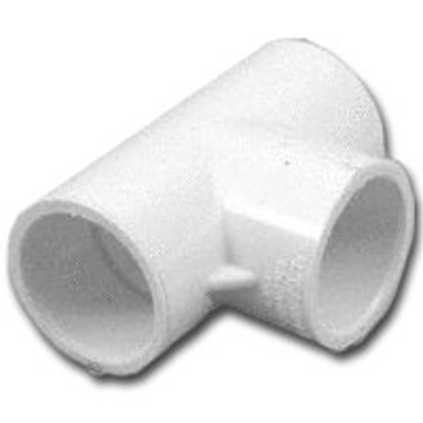LASCO 401015BC Pipe Tee 1-1/2 In White PVC Schedule 40 370 PSI Pressure