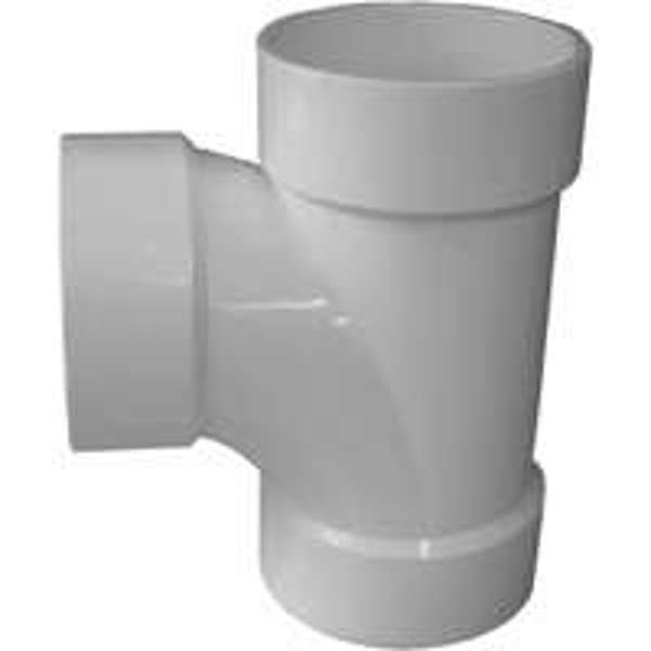 IPEX USA LLC-CANPLAS 71140 Sanitary Pipe Tee 4 In Hub Schedule 40 White